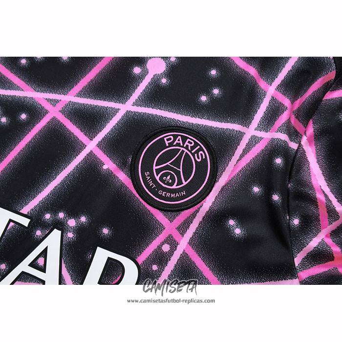 Chandal del Paris Saint-Germain Jordan 2025-2026 Manga Corta Negro Rosa - Pantalon Corto